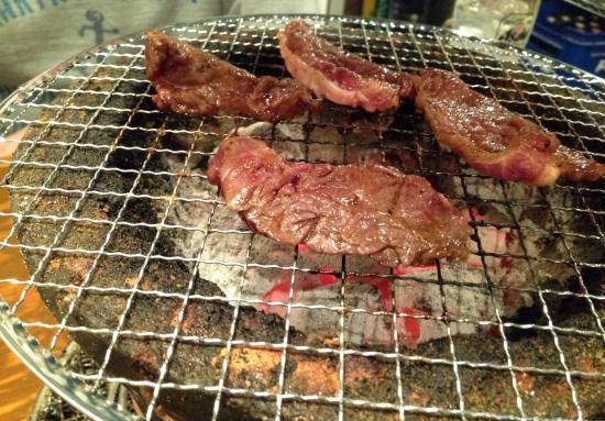 charcoal fire grilled meat yakiniku(grilled meat)