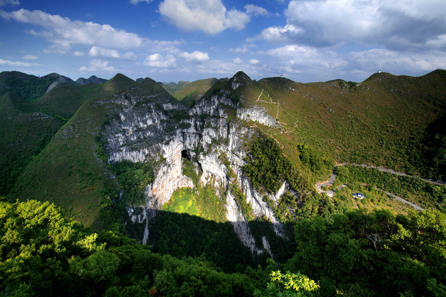 百色市乐业县790县道刷把村竹林坝屯