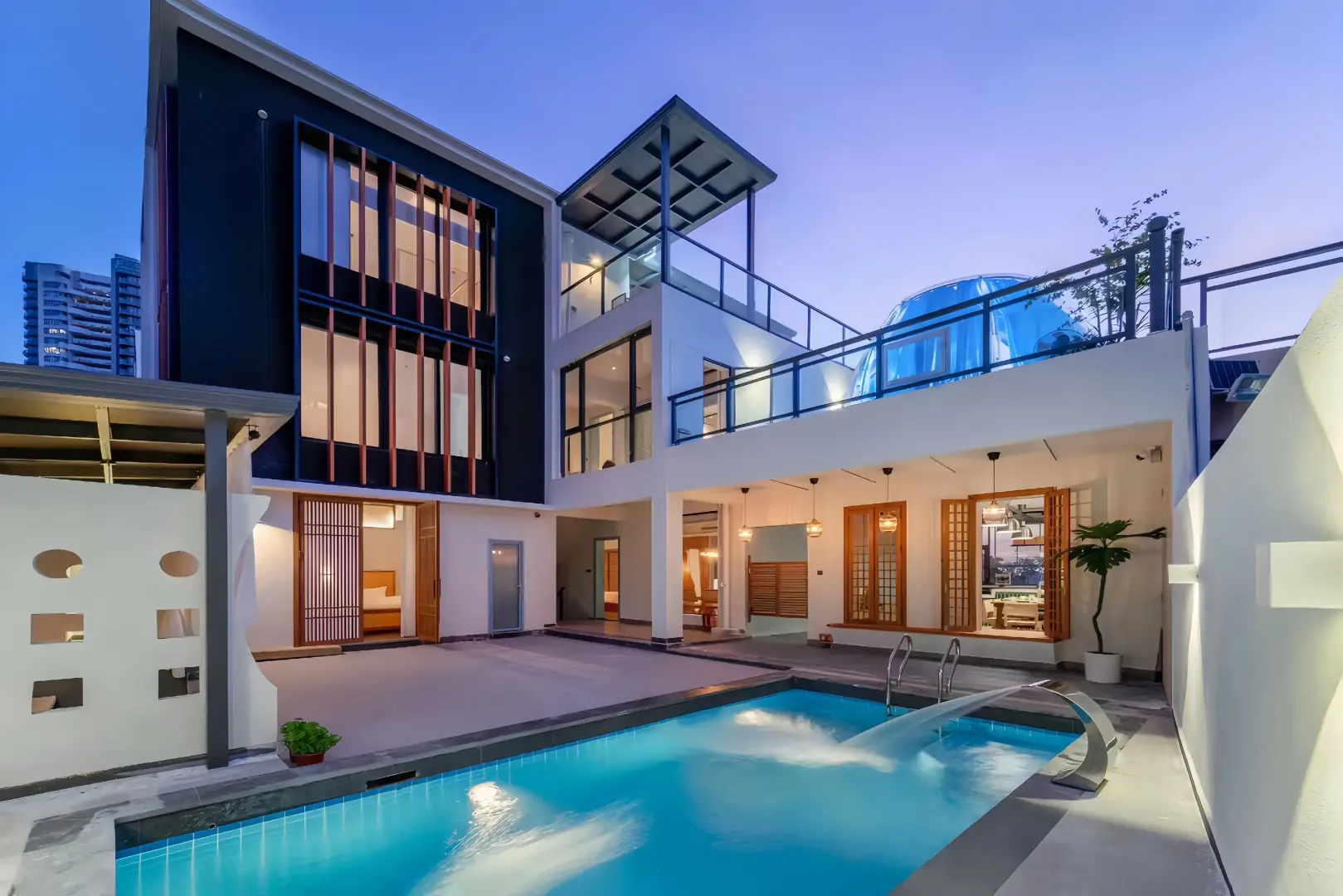 台山颐和温泉城泳池别墅